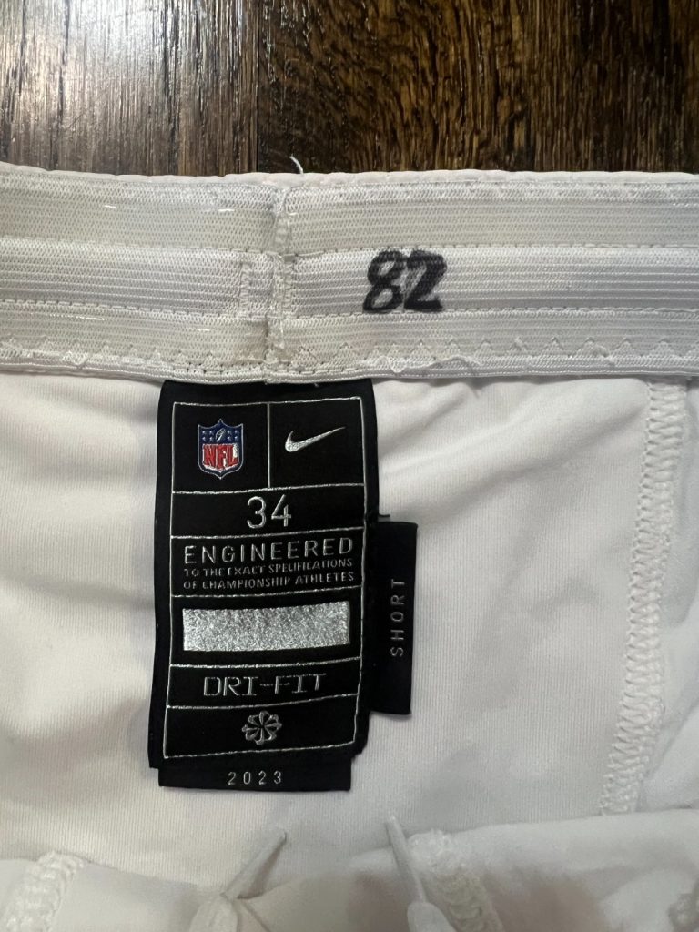 GAME USED ? ISSUED KANSAS CITY CHIEFS FOOTBALL PANTS WHITE 2023 Gerrit Prince