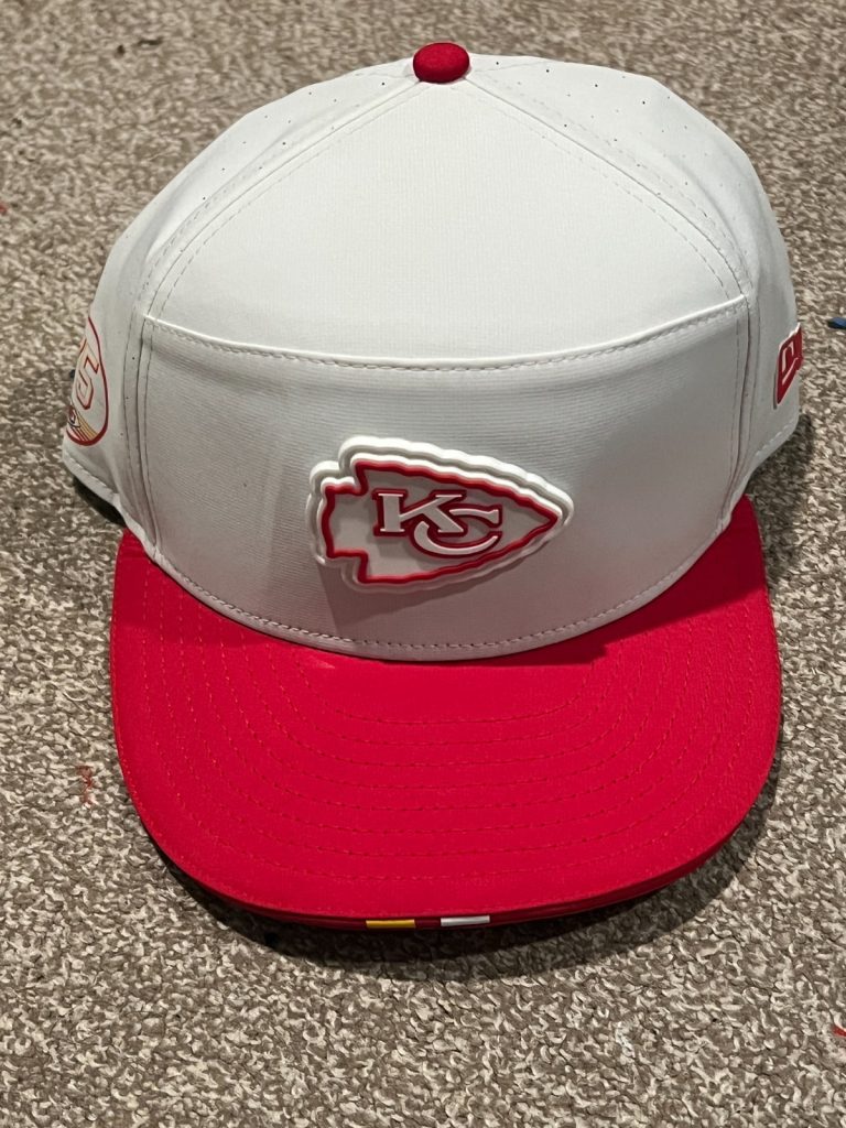 ETHAN DRISKELL GAME USED FOOTBALL HAT KANSAS CITY CHIEFS SNAPBACK 2025