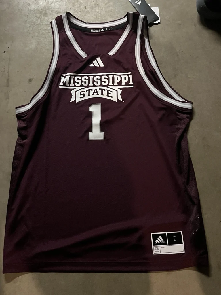 Mississippi State Bulldogs #1 Adidas Basketball Jersey - Men's Large -New