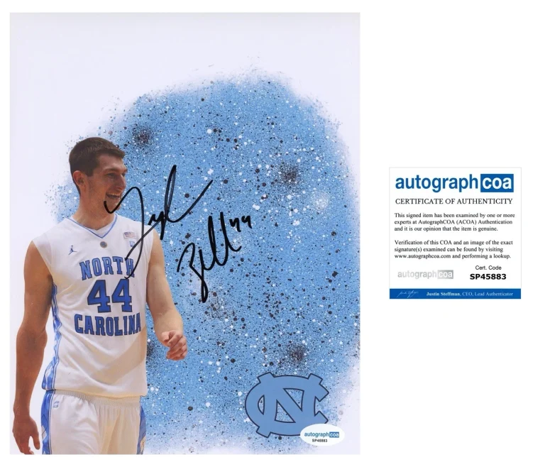 NORTH CAROLINA TARHEELS TYLER ZELLER SIGNED AUTOGRAPHED PHOTO PIC  ACOA CAVS BOS