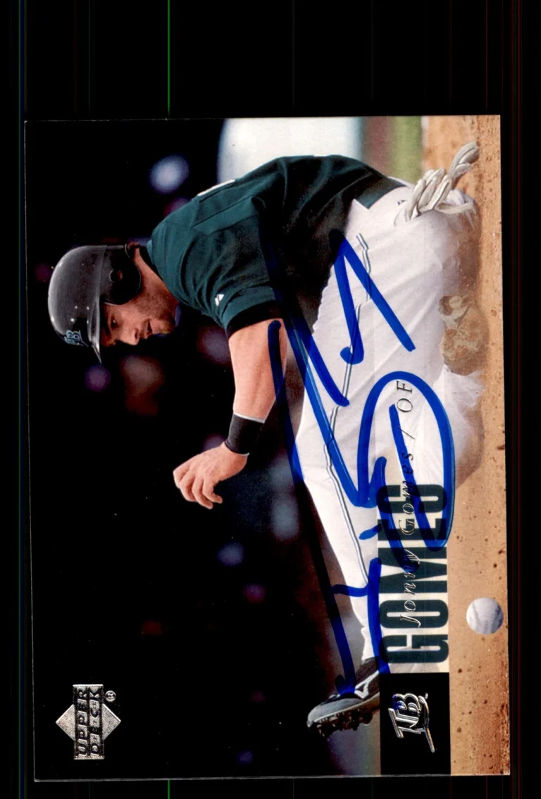 Signed Baseball Card Auto Jonny Gomes 2006 Upper Deck #443 Tampa Bay Devil Rays
