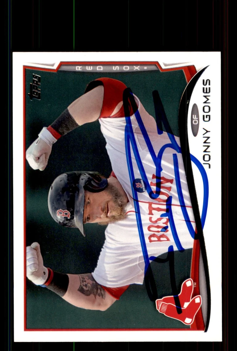 Signed Baseball Card Auto Jonny Gomes 2014 Topps #274 Boston Red Sox