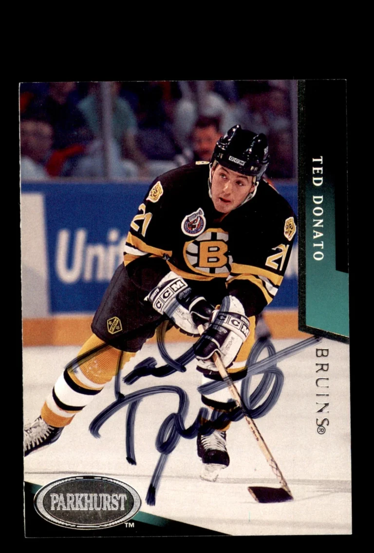 Signed Hockey Card Auto Ted Donato 1993-94 Parkhurst #283 Boston Bruins