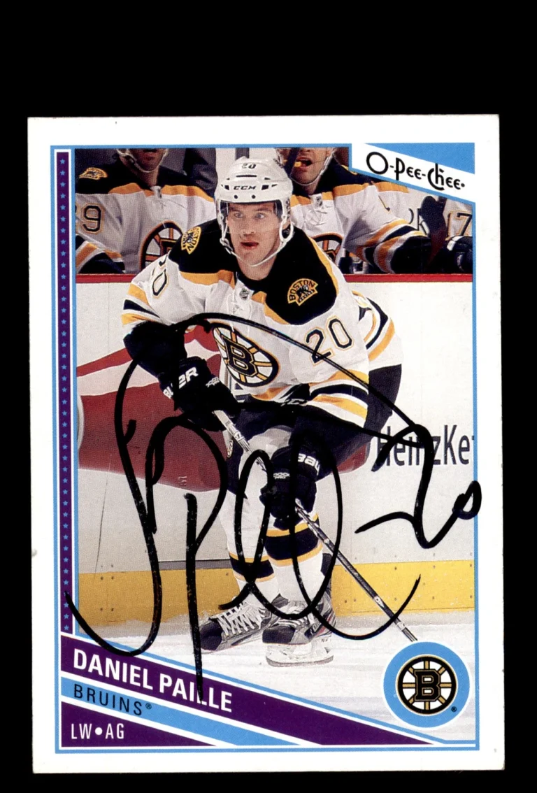 Signed Hockey Card Auto Daniel Paille 2013-14 O-Pee-Chee #403 Boston Bruins