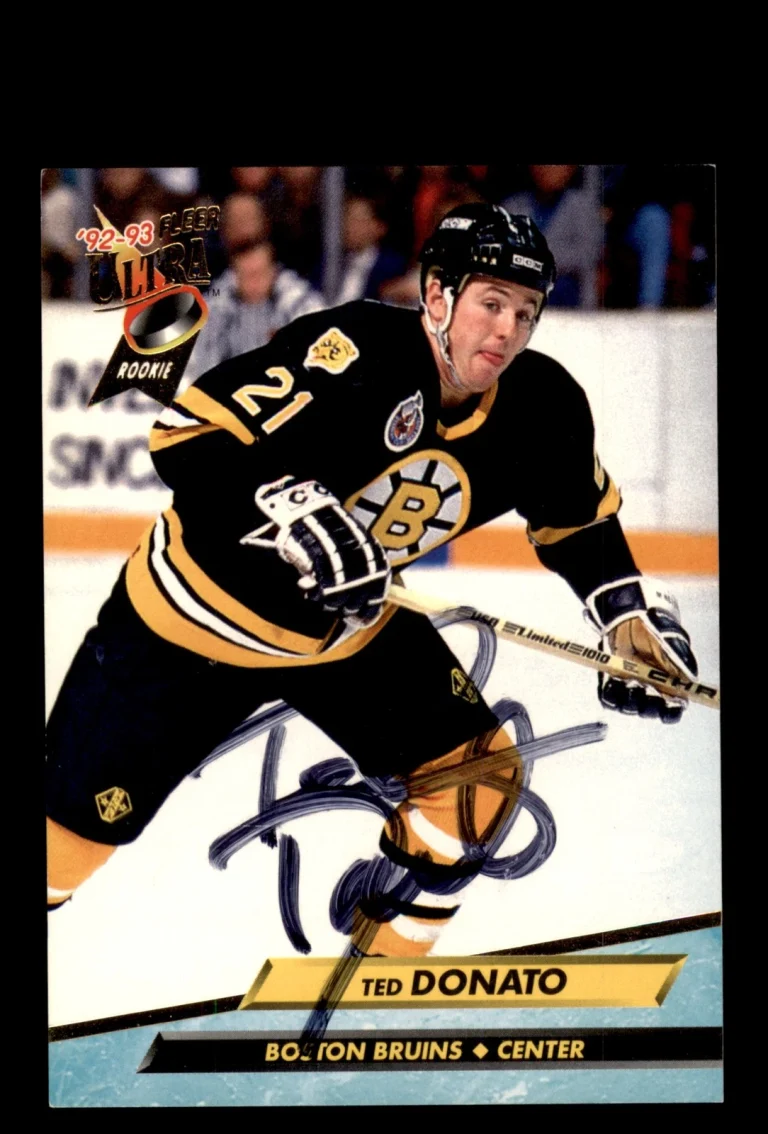 Signed Hockey Card Auto Ted Donato 1992-93 Ultra #251 Boston Bruins