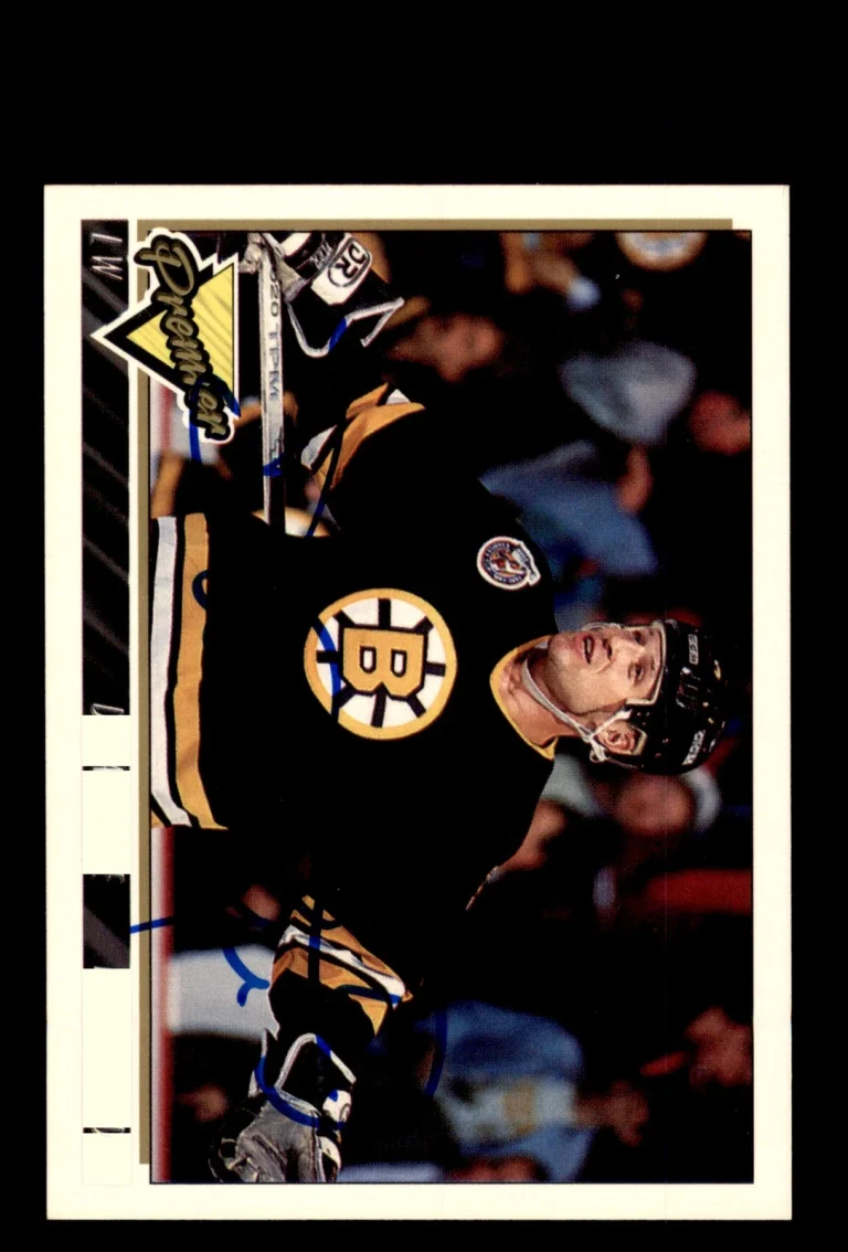 Signed Hockey Card Auto Dave Reid 1993-94 O-Pee-Chee Premier #67 Boston Bruins