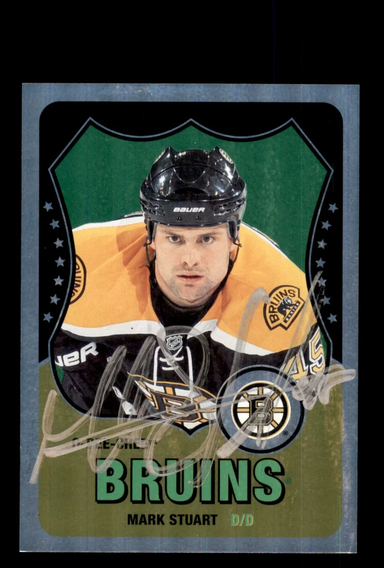 Signed Hockey Card Auto Mark Stuart 2010-11 O-Pee-Chee #193 Boston Bruins