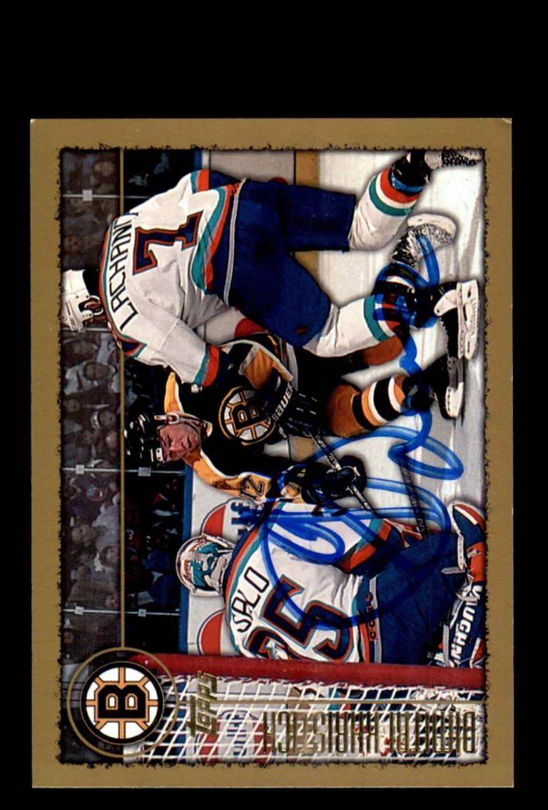Signed Hockey Card Auto Dmitri Khristich 1998-99 Topps #164 Boston Bruins