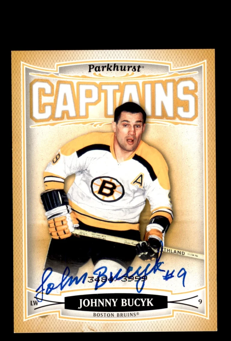 Signed Hockey Card Auto Johnny Bucyk 2006-07 Parkhurst #162 Boston Bruins