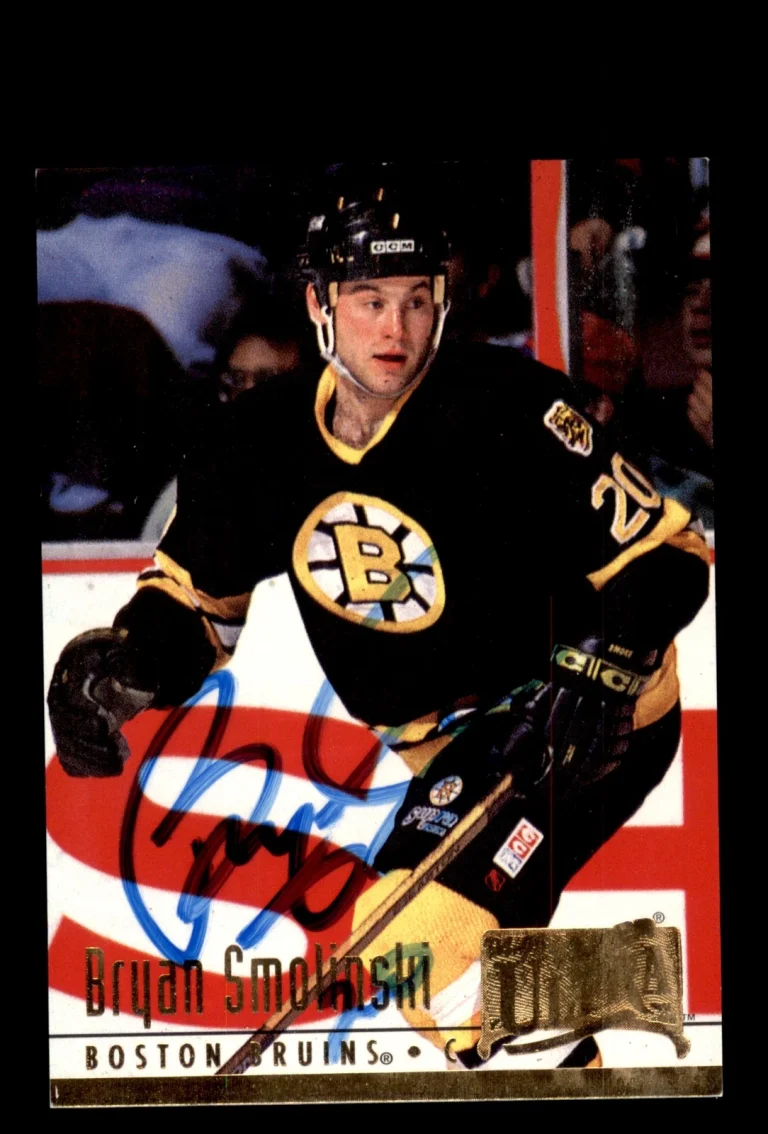 Signed Hockey Card Auto Bryan Smolinski 1994-95 Ultra #16 Boston Bruins