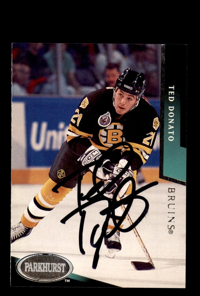 Signed Hockey Card Auto Ted Donato 1993-94 Parkhurst #283 Boston Bruins