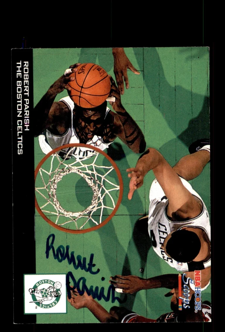 Signed Basketball Card Auto Robert Parish 1993-94 Hoops #HS2 Boston Celtics