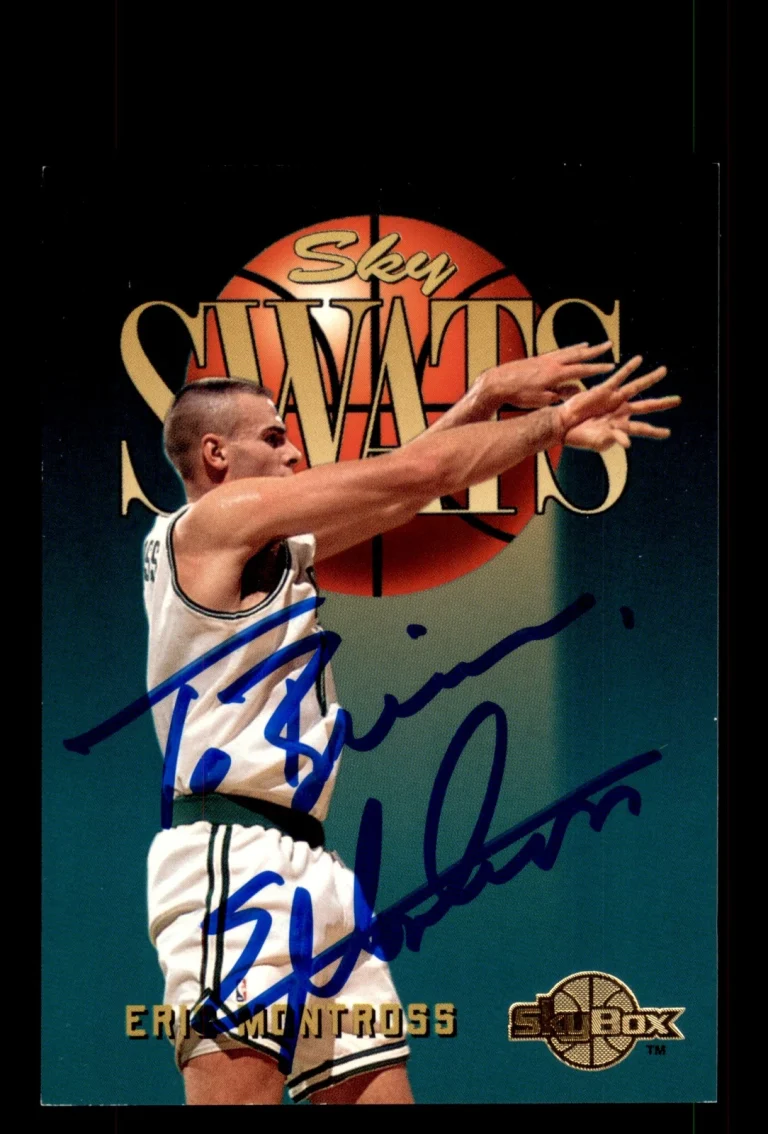 Signed Basketball Card Auto Eric Montross 1994-95 SkyBox Premium #330 Celtics
