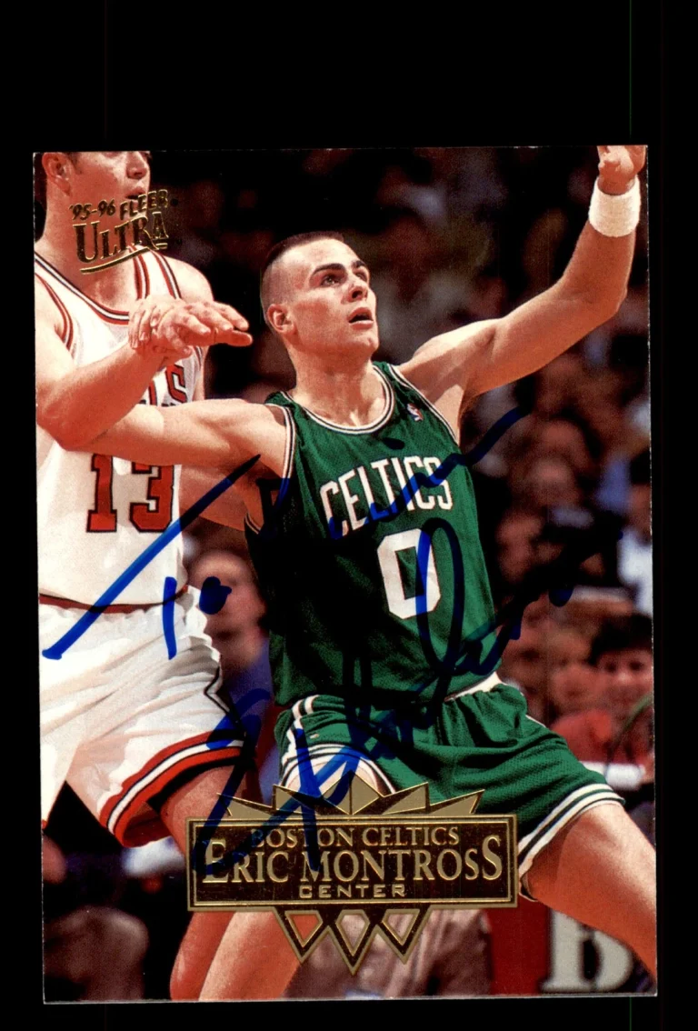 Signed Basketball Card Auto Eric Montross 1995-96 Ultra #13 Boston Celtics
