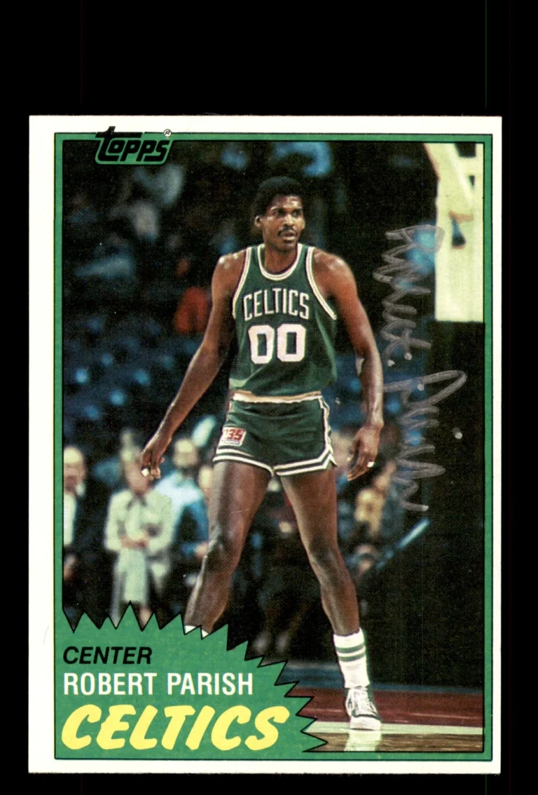Signed Basketball Card Auto Robert Parish 1981-82 Topps #6 Boston Celtics