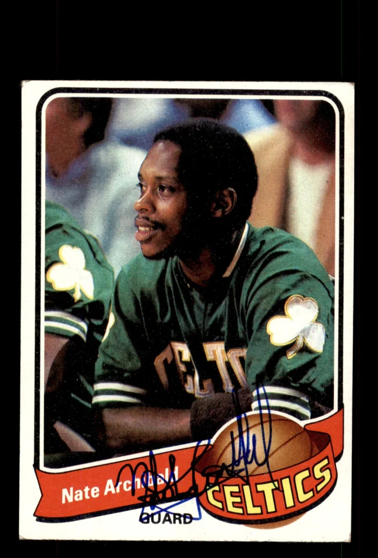 Signed Basketball Card Auto Nate Archibald 1979-80 Topps #110 Boston Celtics