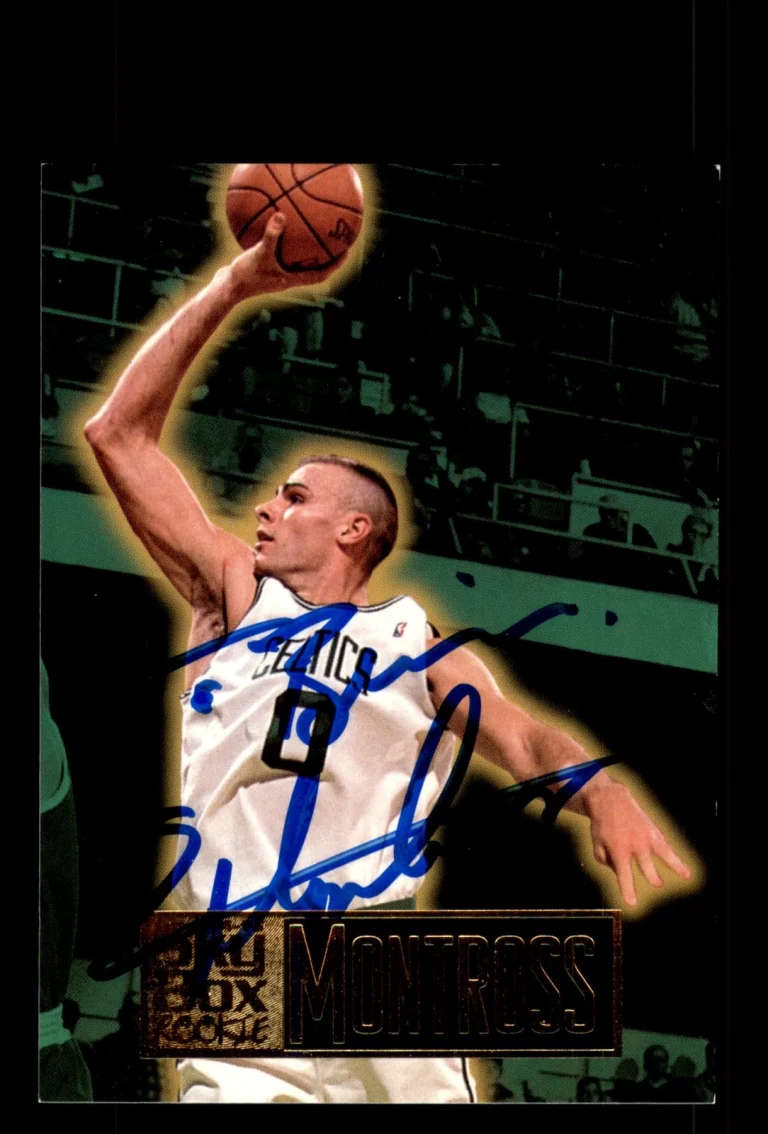 Signed Basketball Card Auto Eric Montross 1994-95 SkyBox Premium #208 Celtics