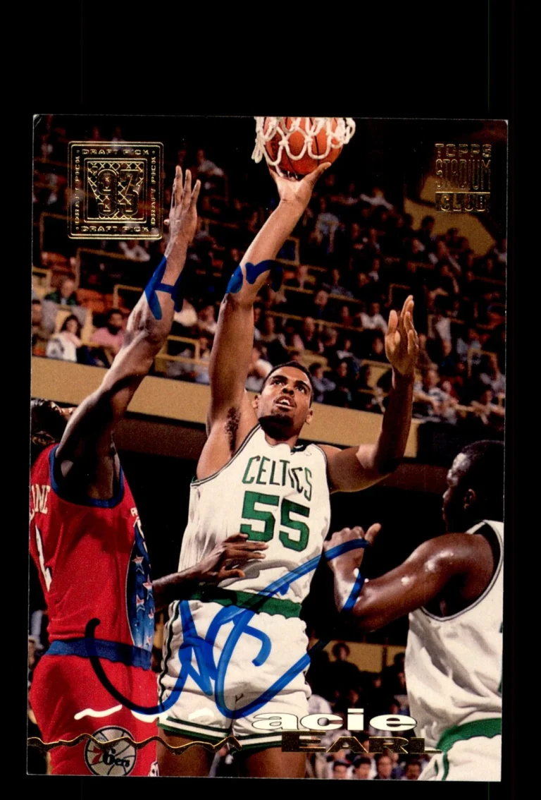 Signed Basketball Card Auto Acie Earl 1993-94 Stadium Club #244 Boston Celtics