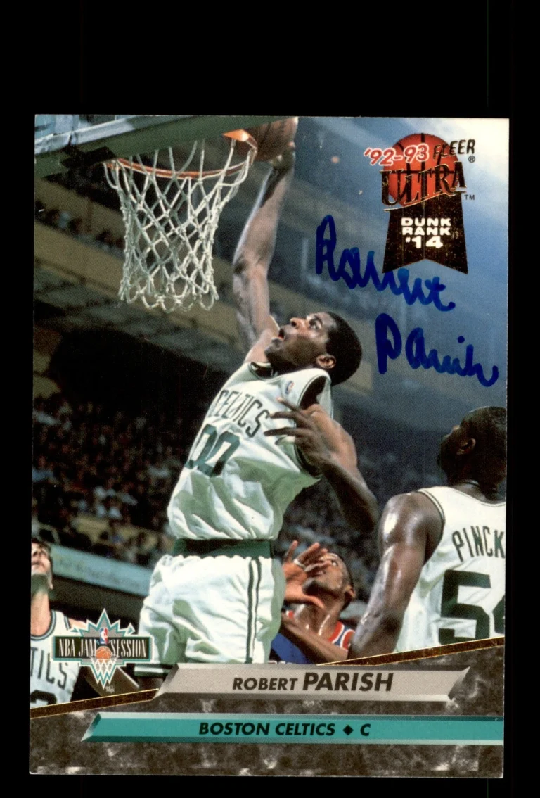 Signed Basketball Card Auto Robert Parish 1992-93 Ultra #214 Boston Celtics