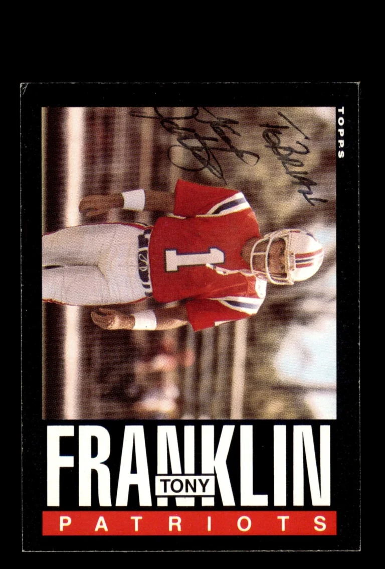 Signed Football Card Auto Tony Franklin 1985 Topps #324 New England Patriots