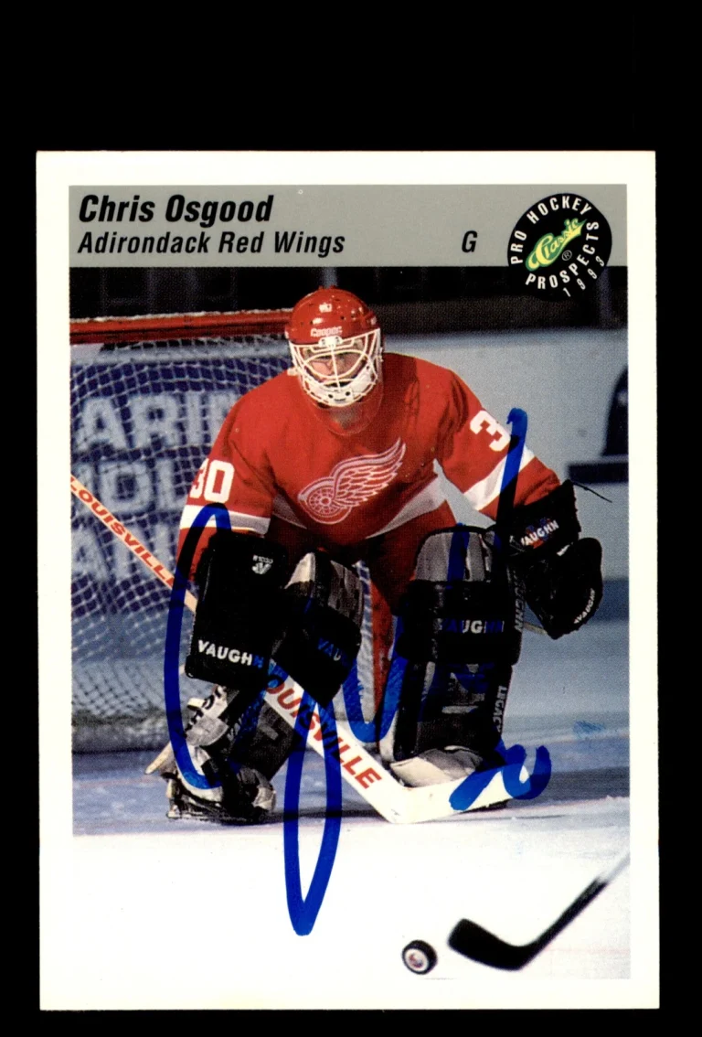 Signed Hockey Card Auto Chris Osgood 1993 Classic Pro #26 Adirondack Red Wings