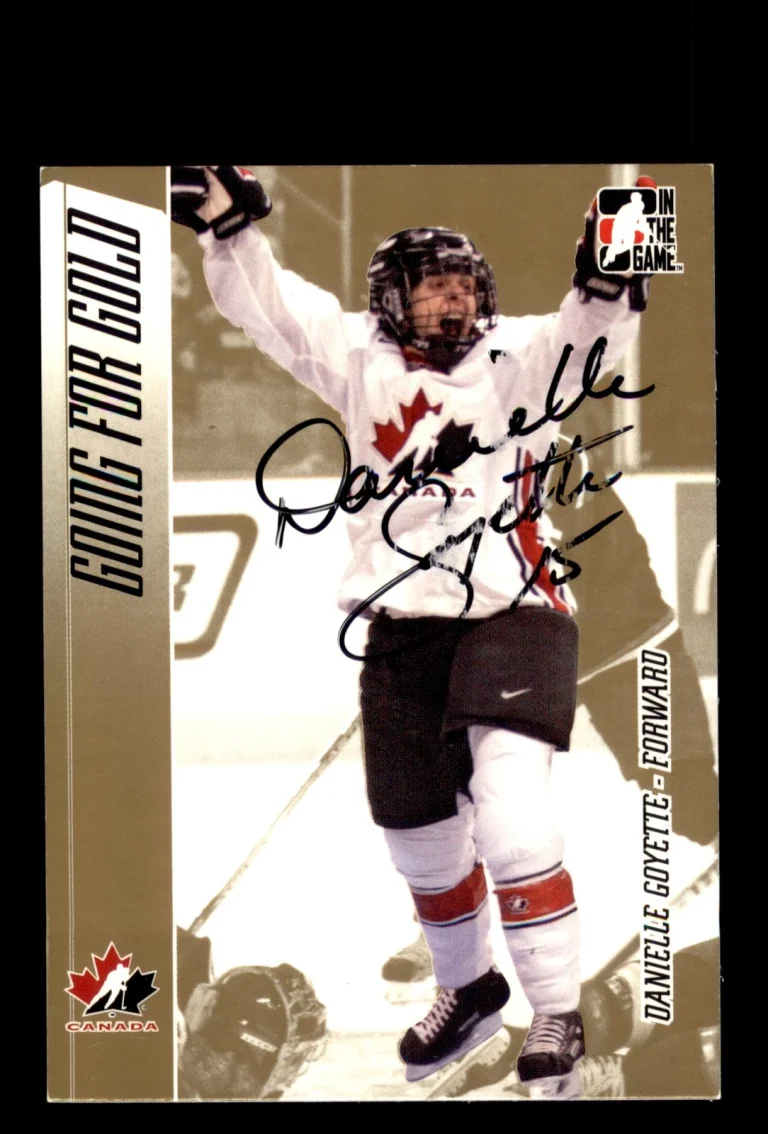 Signed Hockey Card Danielle Goyette 2006-07 In the Game Going For Gold Canada