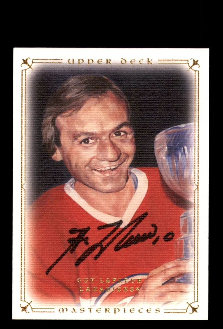 Signed Hockey Card Auto Guy Lafleur 2008-09 Upper Deck Masterpieces #53