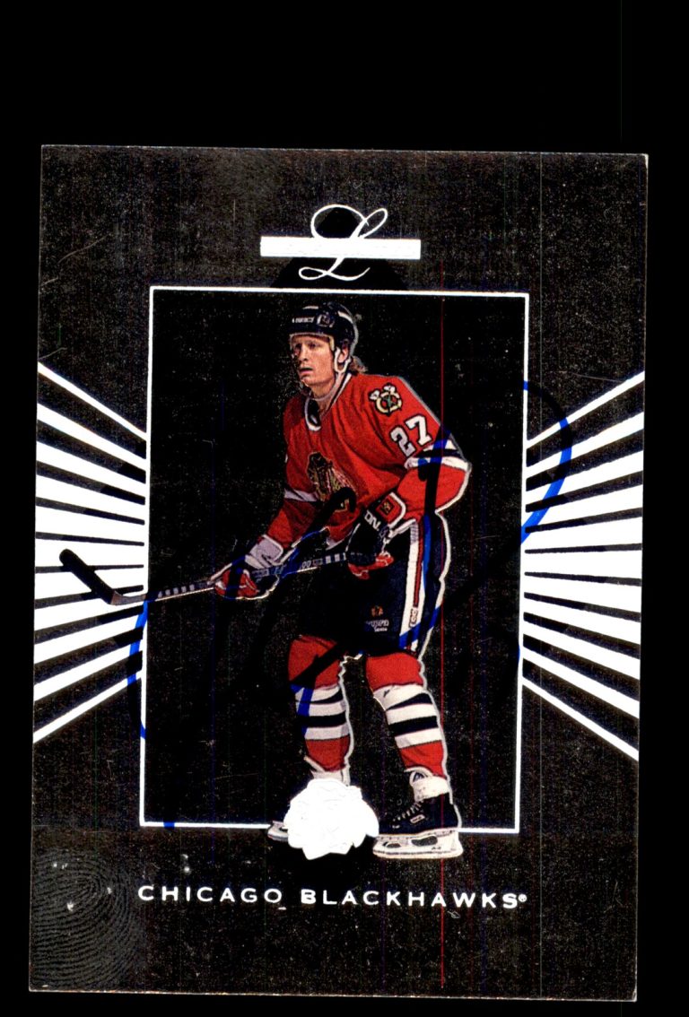 Signed Hockey Card Auto Jeremy Roenick 1994-95 Leaf Limited #61 Blackhawks