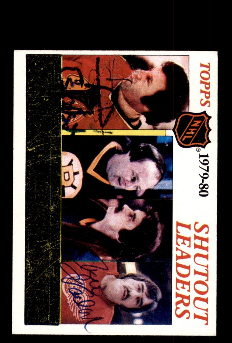 Signed Hockey Card Auto Tony Esposito Rogatien Vachon 1980-81 Topps