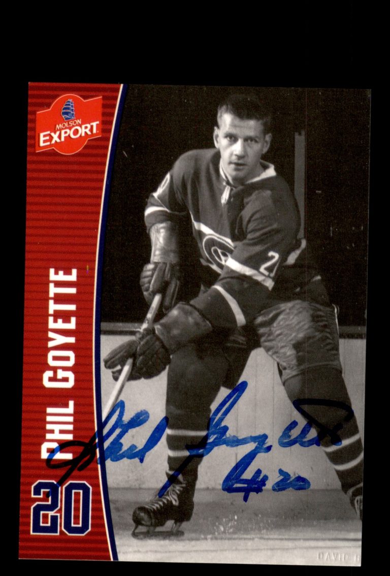 Signed Hockey Card Auto Phil Goyette 2009 Molson Export Montreal Canadiens