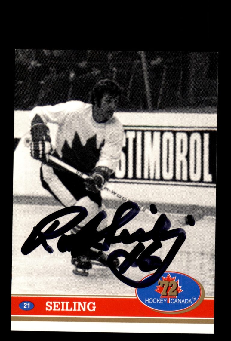 Signed Hockey Card Auto Rod Seiling 1991-92 Future Trends Canada ’72 #21