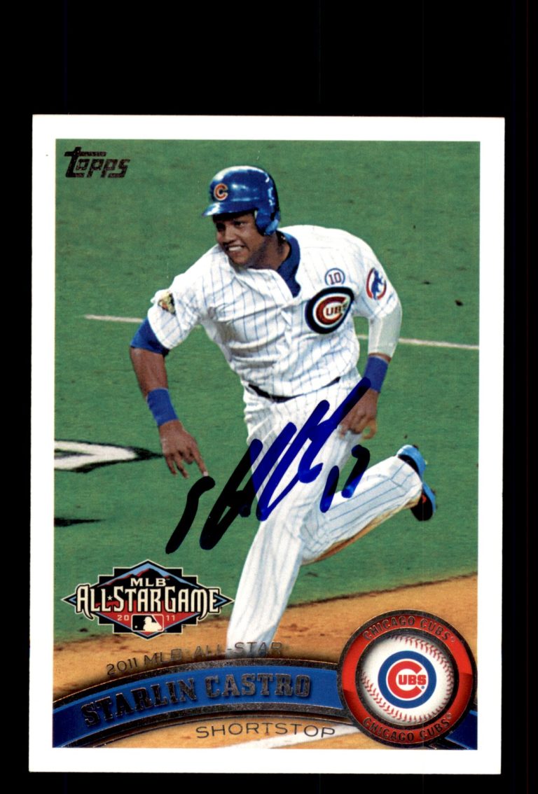 Signed Baseball Card Auto 2011 Topps #US249 Starlin Castro Chicago Cubs