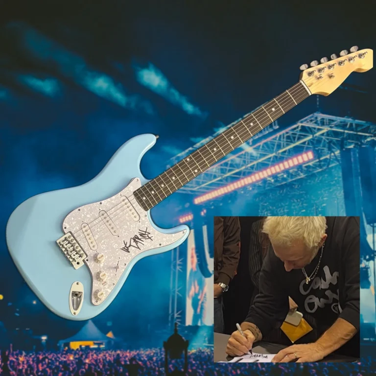 PSA  Green Day Band Bassist  * MIKE DIRNT *  Signed Electric Guitar  PROOF COA