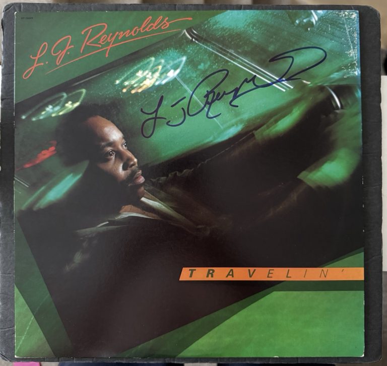 LJ REYNOLDS L.J. SIGNED VINYL THE DRAMATICS TRAVELIN' JSA COA ALBUM AUTOGRAPH