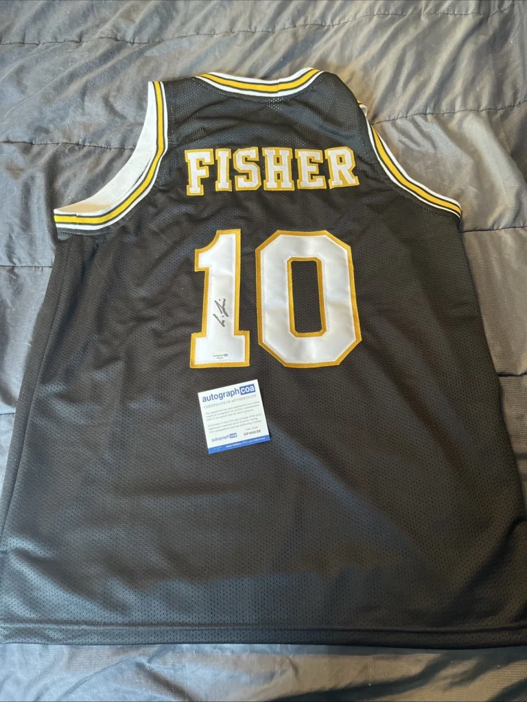 VILLANOVA WILDCATS COREY FISHER SIGNED AUTOGRAPHED JERSEY ACOA RETRO NOVA