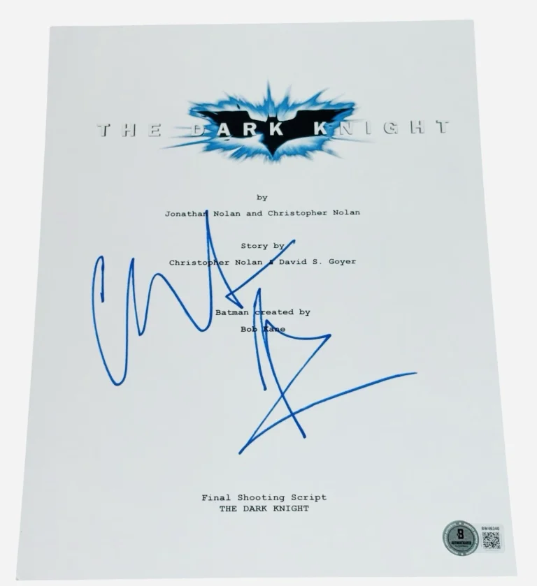 Christian Bale Signed Autograph The Dark Knight Movie Script Screenplay Beckett