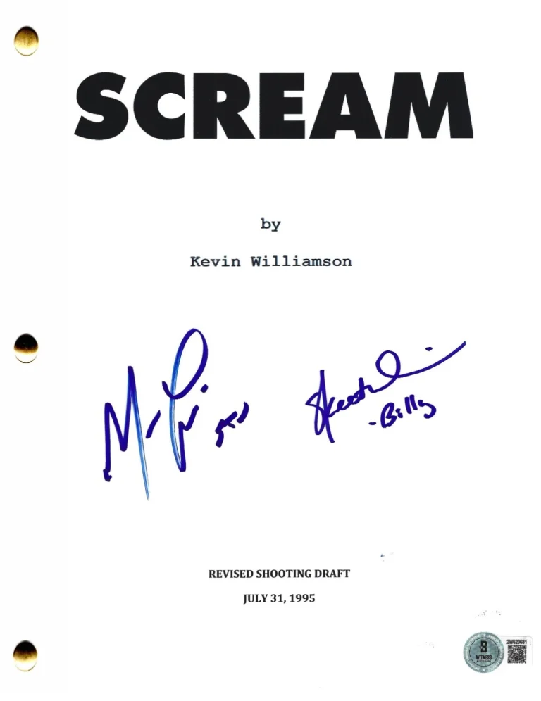 Matthew Lillard Skeet Ulrich Signed Scream Script Autograph Beckett Witness