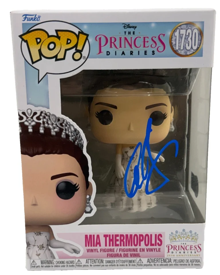 Anne Hathaway Signed Mia Thermopolis Funko Princess Diaries Autograph Beckett