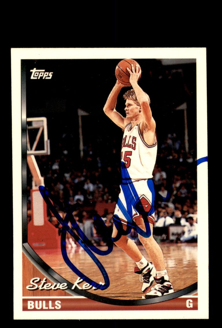 Signed Basketball Card Auto Steve Kerr 1993-94 Topps #252 Chicago Bulls