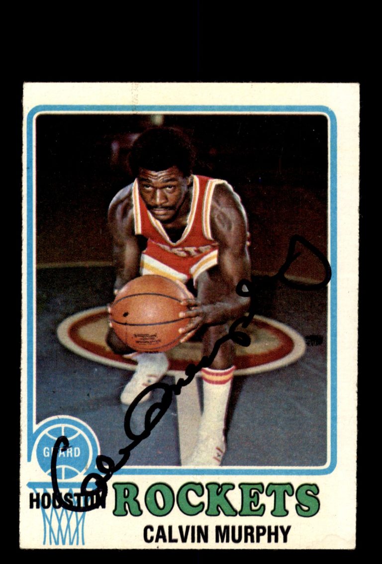 Signed Basketball Card Auto Calvin Murphy 1973-74 Topps #13 Houston Rockets