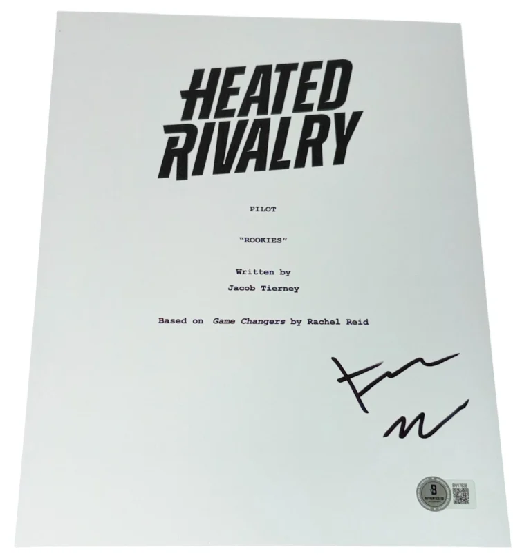 Francois Arnaud Signed Autograph Heated Rivalry Pilot TV Script Cover Beckett