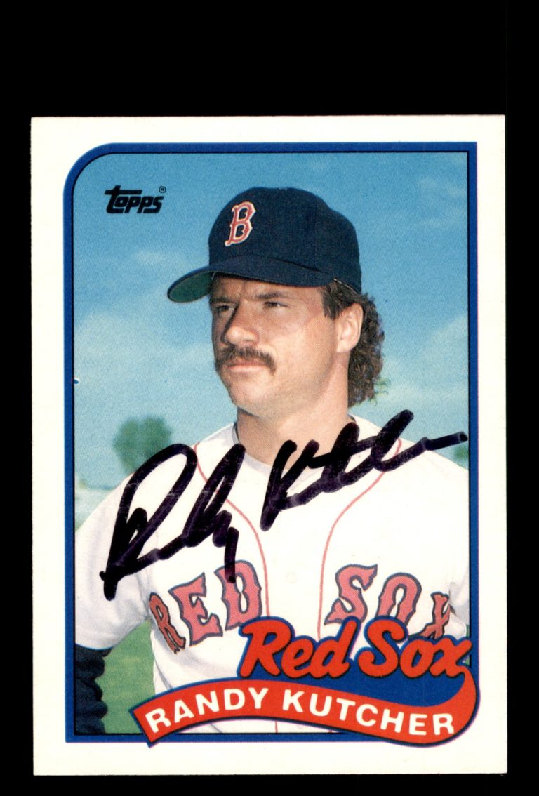 Signed Baseball Card Auto Randy Kutcher 1989 Topps Traded #64T Boston Red Sox