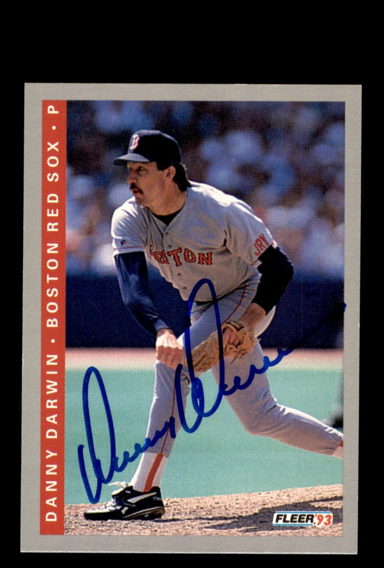 Signed Baseball Card Auto Danny Darwin 1993 Fleer #179 Boston Red Sox