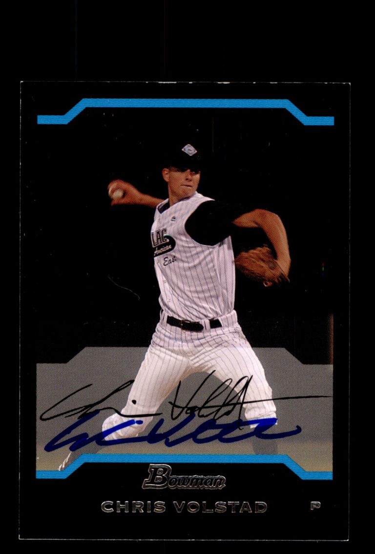 Signed Baseball Card Auto Chris Volstad 2004 Bowman Draft Picks & Prospects