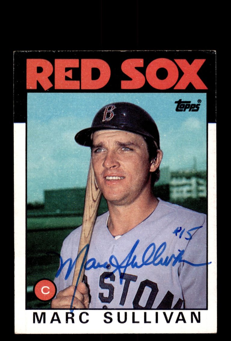 Signed Baseball Card Auto Marc Sullivan 1986 Topps #529 Boston Red Sox