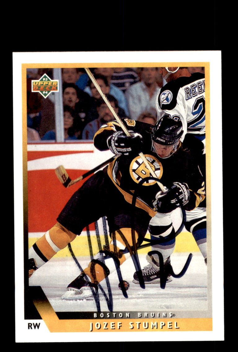 Signed Hockey Card Auto Jozef Stumpel 1993-94 Upper Deck #379 Boston Bruins
