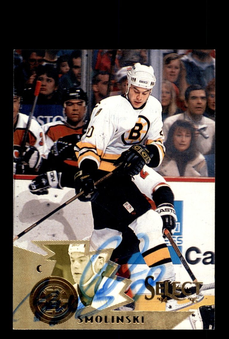 Signed Hockey Card Auto Bryan Smolinski 1994-95 Select #132 Boston Bruins