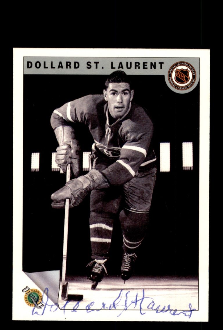 Signed Hockey Card Auto Dollard St. Laurent 1991-92 Ultimate Original 6 #15
