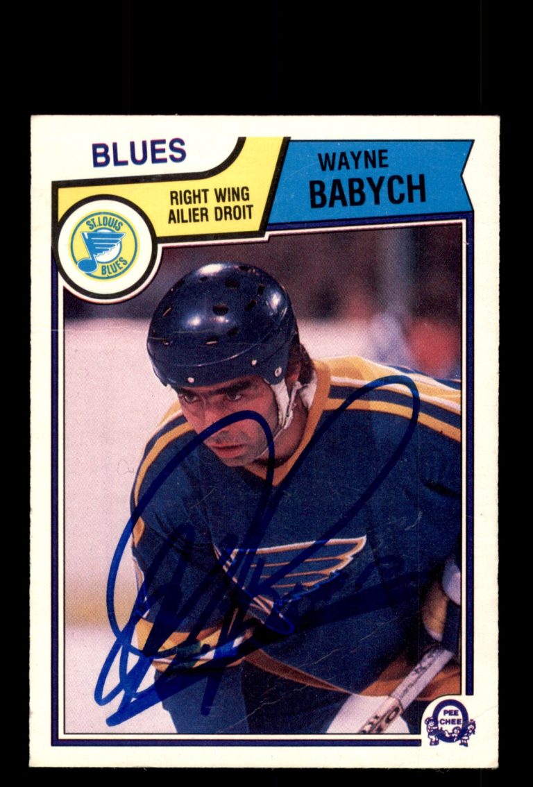 Signed Hockey Card Auto Wayne Babych 1983-84 O-Pee-Chee #310 St. Louis Blues