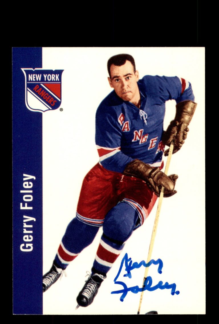 Signed Hockey Card Auto Gerry Foley 1994 Parkhurst Missing Link 1956-57 #94